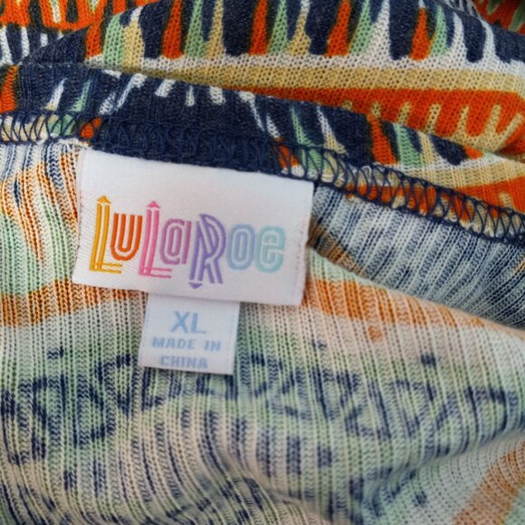 Lularoe Sarah Size XL Longline Open Front Cardigan Pockets Aztec Print NEW - Picture 8 of 8